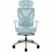 Clema ProfM Ergonomic Office Chair ThunderX3 XTC Chroma White Blue, User max load up to 125kg / height 165-185cm