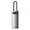 Docking station  Baseus Metal Gleam 5-in-1, USB Type-C to 3xUSB 3.0, Type C, HDMI 4K, Gray WKWG020013 