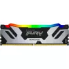 RAM  KINGSTON 48GB DDR5-6000  Kingston FURY® Renegade Silver DDR5 RGB, PC48800, CL32, 1.35V, 2Rx8, Auto-overclocking, Symmetric SILVER Large heat spreader, Dynamic RGB effects featuring Kingston FURY Infrared Sync technology, Intel XMP 3.0 Ready  (Extreme Memory P 