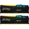RAM  KINGSTON 32GB (Kit of 2*16GB) DDR5-5600  Kingston FURY® Beast DDR5 RGB EXPO, PC44800, CL36, 1Rx8, 1.25V, Auto-overclocking, Asymmetric BLACK Large heat spreader, Dynamic RGB effects featuring Fury Infrared Sync technology, AMD® EXPO v1.0 and Intel® Extreme Me 
