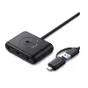 Docking station  UGREEN UGREEN HUB USB 3.0 with USB-C Port (1M) CR113, Black 